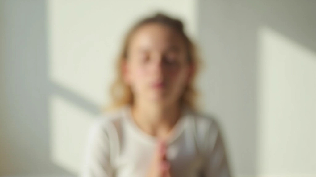 Athlete performing breathing exercise with eyes closed, demonstrating mental focus technique
